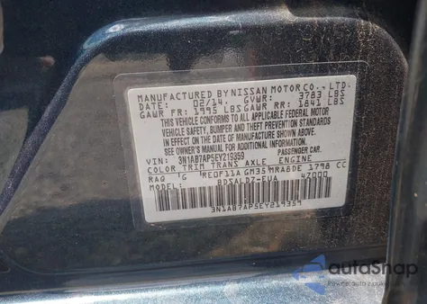 2014 Nissan Sentra Sv z USA, uszkodzony, nr VIN 3N1AB7AP5EY219359